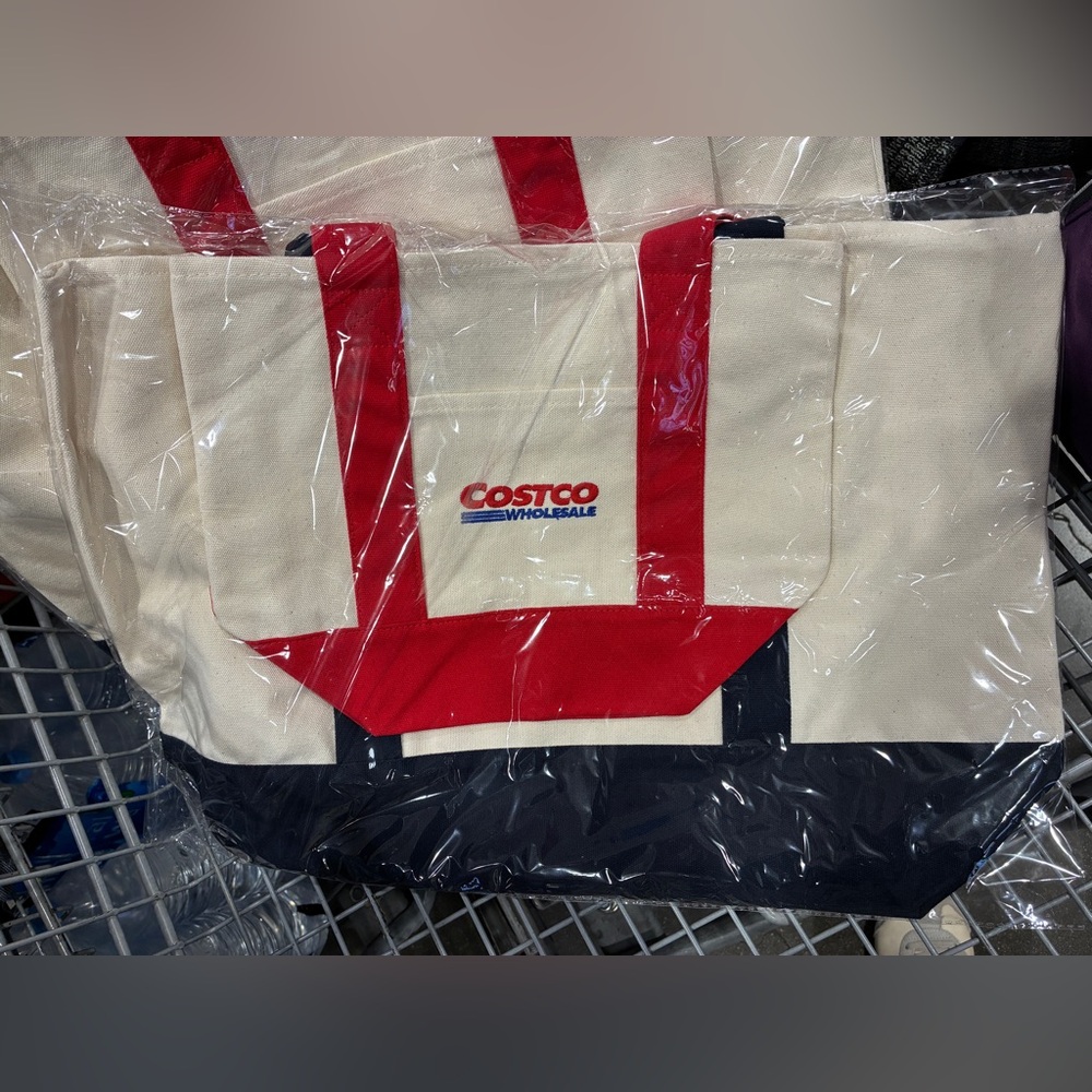 Costco Canvas Tote Set of 2 Korea Version Asia Exclusive.